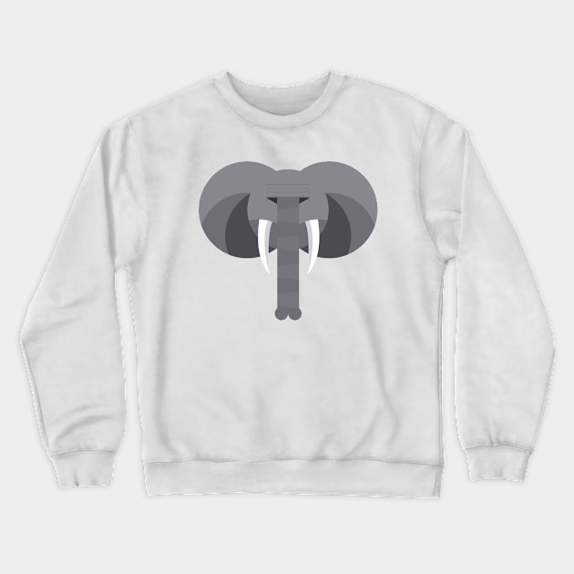 Elephant Head Vector Image Crewneck Sweatshirt by remoe